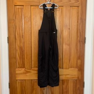 Skigear black ski bib size youth medium
